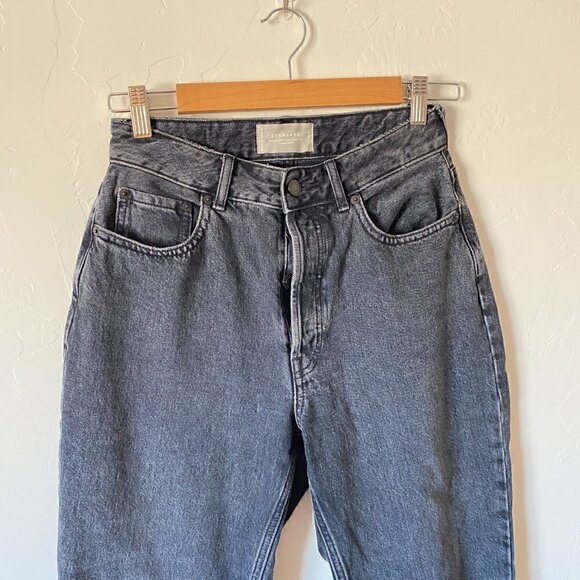 Everlane Curvy 90's Cheeky Straight Leg Ankle Jeans Button Fly Hartford Night - Picture 3 of 8